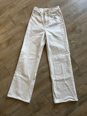 H&M White Pants Loose Fit Size 2